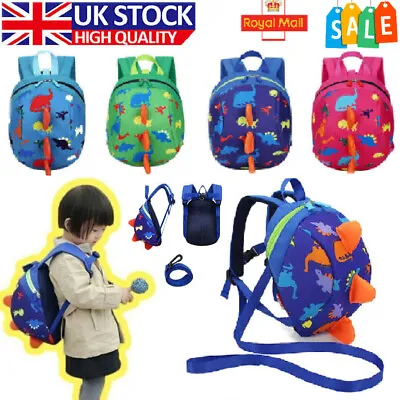 £7.99 • Buy Cartoon Baby Toddler Kids Safety Harness Strap Bag Backpack Security + Reins