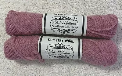 Elsa Williams NeedleArt Collection Tapestry Wool 2 Skeins Dark Pink N152 • $11.99