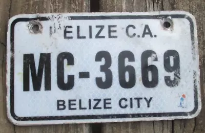 BELIZE CITY BELIZE Expired 2009 Motorcycle License Plate - MC-3669 • $35.99