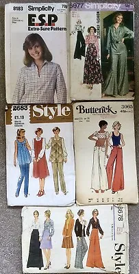 £2 • Buy 5 Vintage 1970s Sewing Patterns