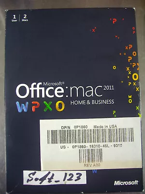 MS Microsoft Office MAC 2011 Home And Business Licensed For 2 MACs =RETAIL BOX= • $161.96