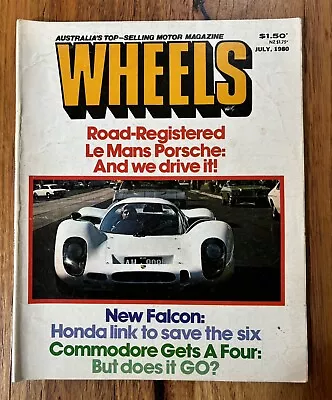 WHEELS Magazine July 1980 Le Mans Porsche 908 Commodore Falcon Vintage • $20