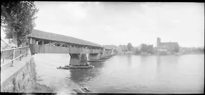 Stein Sackingen Wooden Bridge Over The Reuss 1959 Old Historic Photo • $9