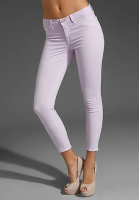 J Brand 835 Mid-rise Cotton Stretch Soft Lilac Capri Size 31 • $65