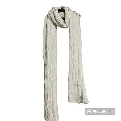 J. Crew Ribbed 100% Everyday Cashmere Cable Knit Scarf Style K2545 • $45