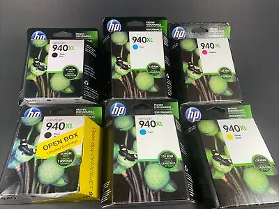 6PK GENUINE NEW HP 940 XL Black & Color Cartridges-Officejet Pro 8000 8500 8500A • $10