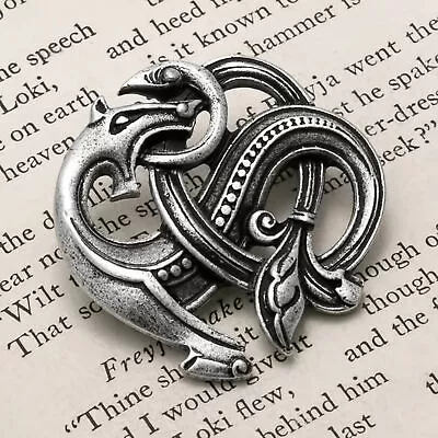 Viking Dragon Oseberg Fibula Brooch • $22.99