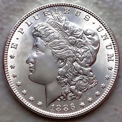 1886 Au/unc Morgan Silver Dollar 90% $1 Coin Us #b541 • $1