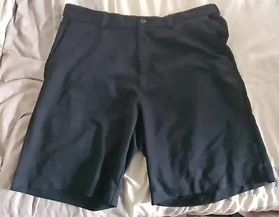 Izod Mens Black Chino Shorts Waist 36 ( Izod Make Lacoste In USA) • £20