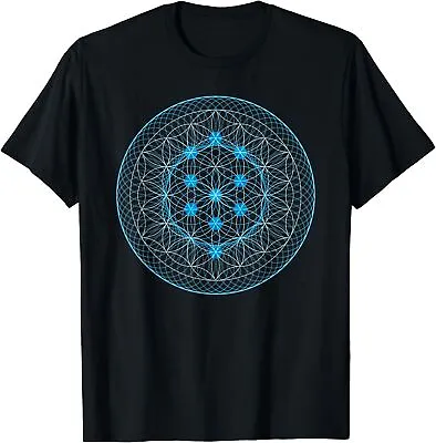 NEW LIMITED Sacred Geometry Flower With Tree Design Gift T-Shirt Size S-5XL • $15.99