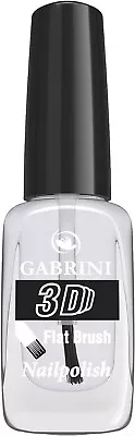 Gabrini 3D Flat Brush Nail Polish - CLEAR - Nail Varnish - 13ml • £3.99