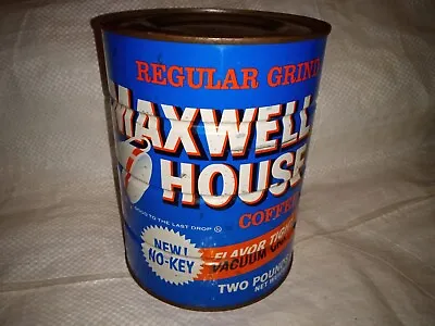 UNOPENED  NEW! NO KEY  Vintage Maxwell House Coffee Can Metal Full Old Antique • $19.95