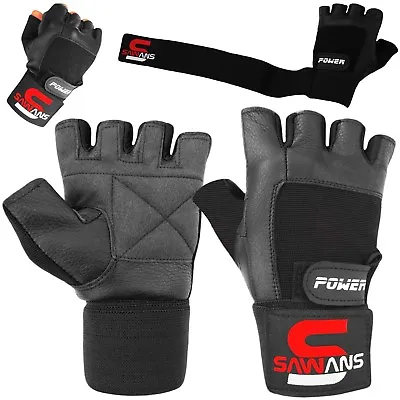£5.59 • Buy Gym Workout Best Weight Lifting Body Building Fitness Training Gloves With Strap