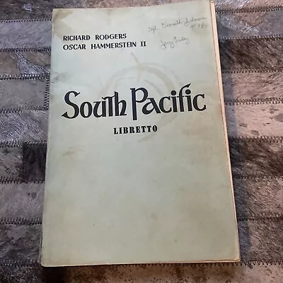 South Pacific Musical Script Book - Rogers & Hammerstein - Libretto VTG 1956 • $5