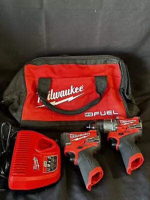 Milwaukee 3497-22 M12 FUEL Brushless Hammer Drill/Impact Driver Combo Kit | Used • $140