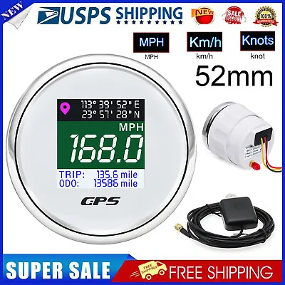 52MM Digital GPS Speedometer Gauge With LCD Odometer For Car Boat Motorcycle US • $41.76