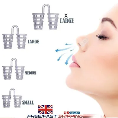 Anti Snoring Nasal Dilator Nose Clip Stop Snore Easy Breathe Soft Silicone Aid • £1.99