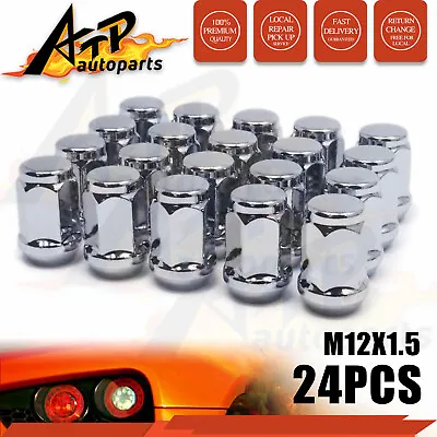 24 X M12x1.5 Chrome Wheel Nuts Fits Ford Ranger Triton Bravo BT50 Mazda • $26.71