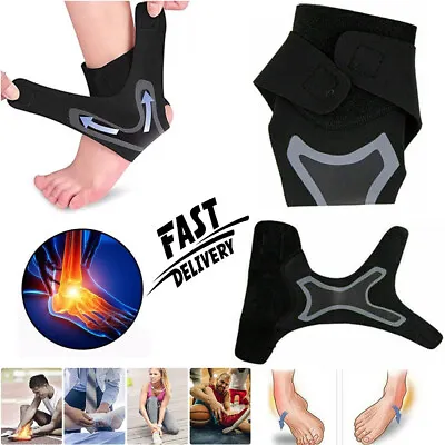 £3.69 • Buy Ankle Brace Support Compression Sleeve Plantar Fasciitis Pain Relief Foot Wrap 