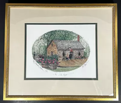 P Buckley Moss THE MILL HOUSE Double Signed Numbered 1995 Matted Print 156/1000 • $194.87