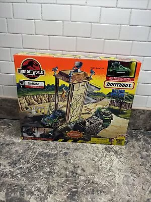 Vtg Matchbox The Lost World Jurassic Park Garage Playset New Box 1997 • $252.83