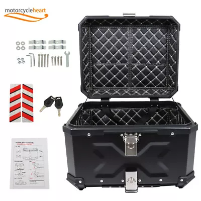 Motorcycle 55L Top Case Tail Box Waterproof Luggage Aluminum Trunk Storage • $150.33