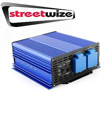 STREETWIZE 1000 Watt Peak 2000 Watt Pure Sine Wave Inverter SWPSI1000 Pure Sine • £139.96