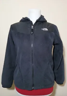 THE NORTH FACE Black Full Zip Up Hoodie Pile Fleece Jacket Xsmall • $15