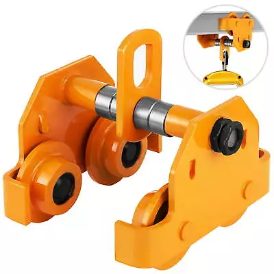 1/2 Ton Push Beam Track Roller Trolley Garage Hoist Adjustable Capacity 1100lbs • $30.91