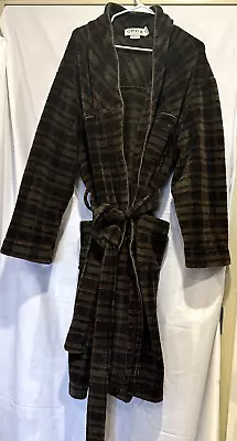 Orvis Men’s Robe Size Brown Plaid Thick Heavy Winter 2XL • $39