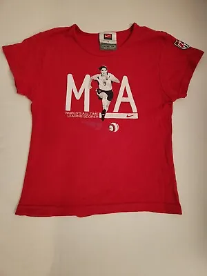 VTG Nike Mia Hamm #9 USA Soccer All Time Leading Scorer T Shirt Size S Red • $6