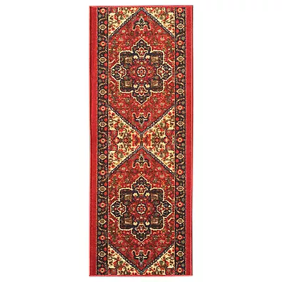 Custom Size Hallway Runner Rug Non Slip Rubber Back RED Traditional Oriental • $214.99