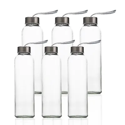 Water Bottles With Stainless Steel Lids And Sleeves Glass Bottle 16oz/18oz • $17.99