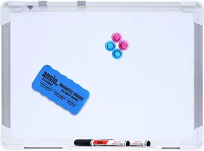 ANSIO Magnetic Whiteboard With Pen Tray Dry-Wipe Writing Surface A3 42 X 30cm  • £16.99