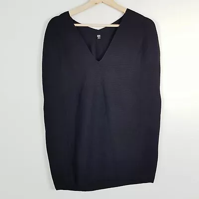 [ UNIQLO ] Womens Black Knit V Neck Sweater Vest Jumper Top | Size XL Or AU 16 • $55