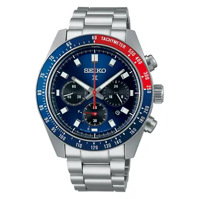 $330 • Buy Seiko Prospex Speedtimer 41.4 MM Solar SS Blue Dial Watch - SSC913P1