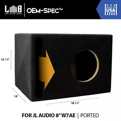 1.00 Ft³ @ 36.8Hz Vented Enclosure Box V2 For JL Audio 8  W7AE (8W7AE) Subwoofer • $169.99