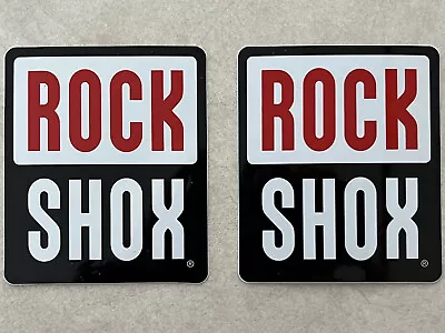 2.5  X 3  Rock Shox Red & Black Mountain Bike Fork MTB Vinyl Decals Stickers • $9.99