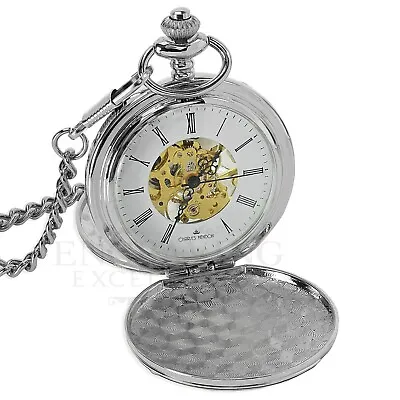Personalised Mechanical Roman Pocket Watch Groom Wedding Engraved Free Packaging • £26.15