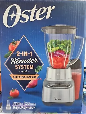 New Oster 2 In 1 One Touch Blender System All Metal Drive To Go Cup 800 Watts • $59.99