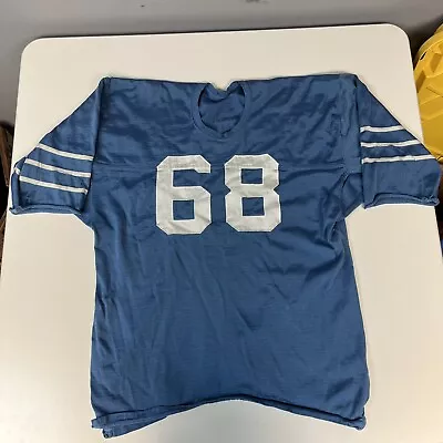 Vintage 50s NCAA Game Used Durene Football Jersey Blue White The Citadel Army • $150