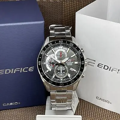 Casio Edifice EFV-550D-1A Black Analog Chronograph Stainless Steel Men's Watch • $159.50