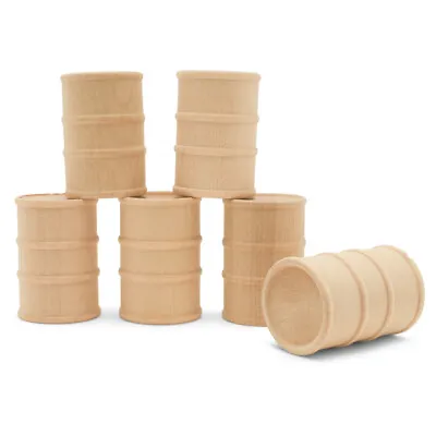 Wooden Oil Barrel 1-5/8 Inch For Miniatures Scale Model Toy Train| Woodpeckers • $50.99