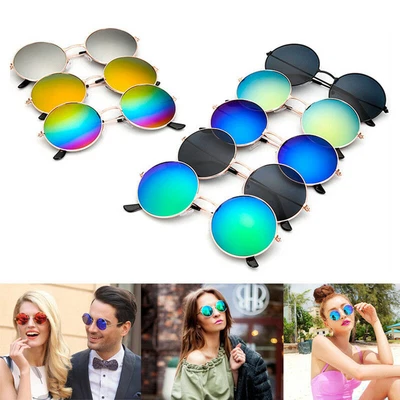 $3.52 • Buy 18 Styles Retro Vintage Round Mirrored Sunglasses Outdoor Sports Glasses