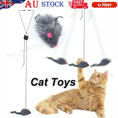 Cat Toy Interactive Playful Kitten Funny Automatic Door Hanging Mouse Teaser Toy • $9.32