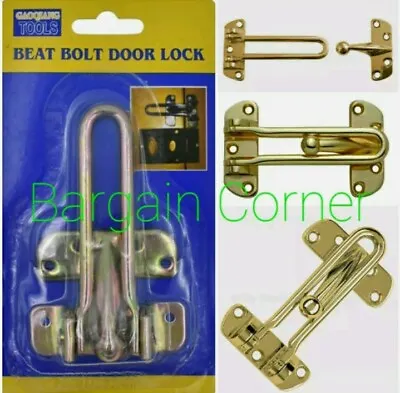 £4.90 • Buy 4  Door Guard Restrictor Security Catch Strong Heavy Duty Door Swing Safety Lock