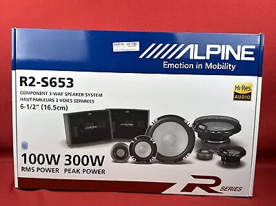 Pair Alpine R2-S653 6.5  3-Way Component Car Audio Speakers High-Resolution NEW • $450