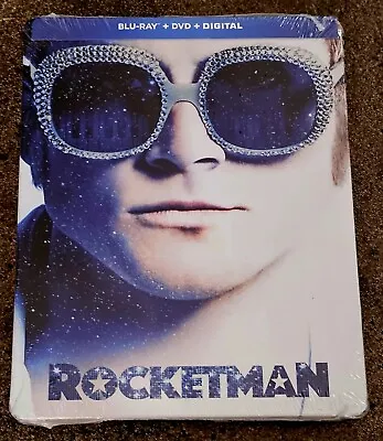 NEW Factory-Sealed ROCKETMAN Blu-ray + DVD + Digital STEELBOOK Elton John • $19.99