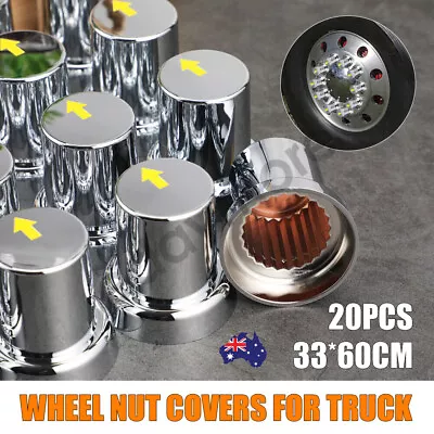 20PCS ABS Wheel Nut Covers Safety Arrow Chrome Caps For Trucks Trailers Bus AU • $49