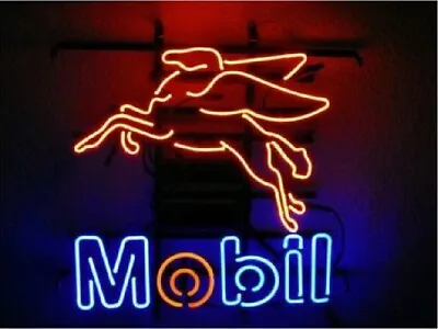 Mobilgas Pegasus Flying Horse Mobil Gas Oil 24 X20  Neon Sign Lamp Handmade Shop • $212.70